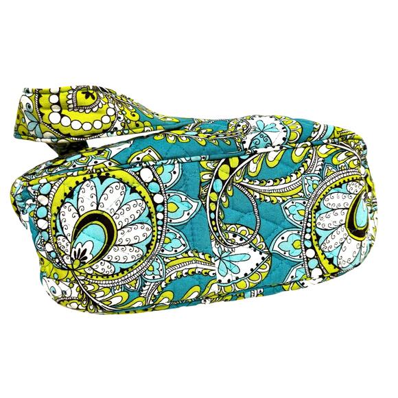 Vera Bradley green blue paisley shoulderbag purse small bag quilted cotton - Picture 5 of 7